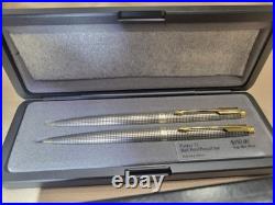 Parker 75 Sterling Silver. 14K GF. Ballpoint Pen Pencil Set. New In Boxes. Rare
