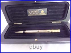Parker Duofold Ballpoint Pen Sterling Silver New In Box Very Rare Pen