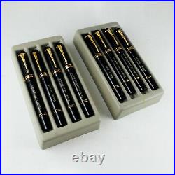 Parker Duofold Black with 18k Gold Nib 8 Piece Tester Pen Set EXTREMELY RARE