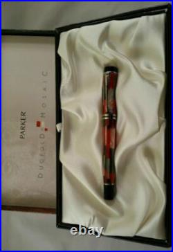 Parker Duofold Mosaic Red Rollerball Pen New In Box Very Rare