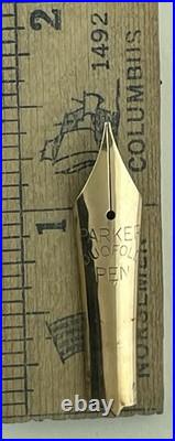 Parker Duofold Sr Fountain Pen 14K Nib Super Flexible Rare To Find