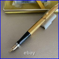 Parker Fountain Pen Rare Vintage 1970s 75 Insignia Gold Filled Nib Gold 14K