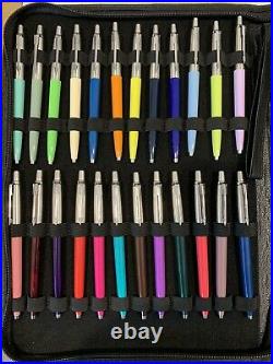 Parker Jotter Ballpoint Pens 24 Colors. Worldwide. Black Pen Case. Modern. Rare