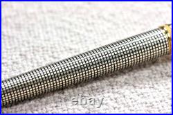 Parker Premier Fountain Pen Sterling Silver 18k Fine Oblique Italic Rare Nib