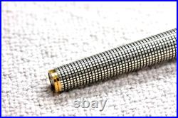 Parker Premier Fountain Pen Sterling Silver 18k Fine Oblique Italic Rare Nib