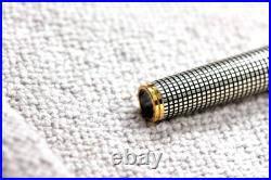 Parker Premier Fountain Pen Sterling Silver 18k Fine Oblique Italic Rare Nib