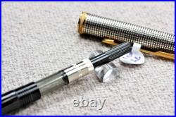 Parker Premier Fountain Pen Sterling Silver 18k Fine Oblique Italic Rare Nib