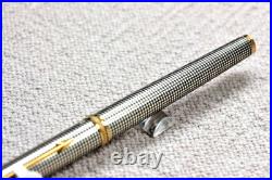 Parker Premier Fountain Pen Sterling Silver 18k Fine Oblique Italic Rare Nib