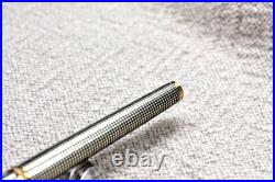 Parker Premier Fountain Pen Sterling Silver 18k Fine Oblique Italic Rare Nib