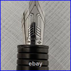 Parker Premier Monochrome Black Edition Fountain Pen 18k B nib S0924770 NEW RARE