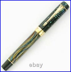 Parker Ryusui Raden Duofold Maki-e Fountain Pen 18K Blue Urushi Limited LTD rare