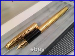 Parker Sonnet Fountain Pen Cascade Gold 18Kt Gold Med Pt New In Box Rare Pen