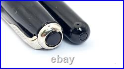 Parker Sonnet Series Fountain Pen In Box Rare Black Chrome Trim 18k Medium Nib Parker Sonnet Series Fountain Pen In Box Rare Black Chrome Trim 18k Medium Nib