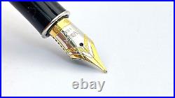 Parker Sonnet Series Fountain Pen In Box Rare Black Chrome Trim 18k Medium Nib Parker Sonnet Series Fountain Pen In Box Rare Black Chrome Trim 18k Medium Nib
