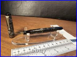 Parker UK TELEVISOR Fountain Pen 14k Rare N FLEX NIB FREE SHIP Grey Striated