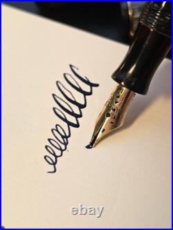 Parker UK TELEVISOR Fountain Pen 14k Rare N FLEX NIB FREE SHIP Grey Striated