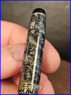 Parker UK TELEVISOR Fountain Pen 14k Rare N FLEX NIB FREE SHIP Grey Striated