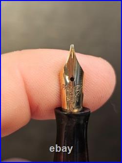 Parker UK TELEVISOR Fountain Pen 14k Rare N FLEX NIB FREE SHIP Grey Striated