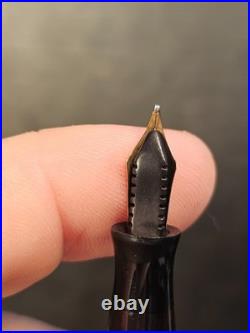 Parker UK TELEVISOR Fountain Pen 14k Rare N FLEX NIB FREE SHIP Grey Striated