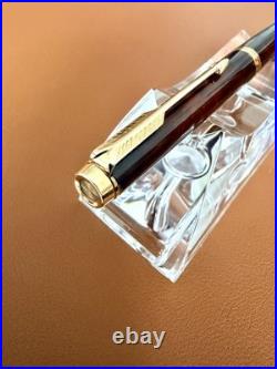 Parker Vector France Needle Nib Fountain Pen Rare Brown Marble Gold Trim