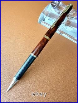 Parker Vector France Needle Nib Fountain Pen Rare Brown Marble Gold Trim