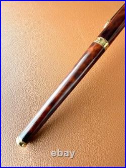 Parker Vector France Needle Nib Fountain Pen Rare Brown Marble Gold Trim