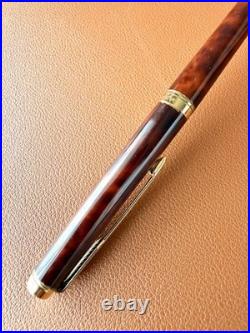 Parker Vector France Needle Nib Fountain Pen Rare Brown Marble Gold Trim