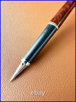 Parker Vector France Needle Nib Fountain Pen Rare Brown Marble Gold Trim