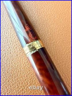 Parker Vector France Needle Nib Fountain Pen Rare Brown Marble Gold Trim