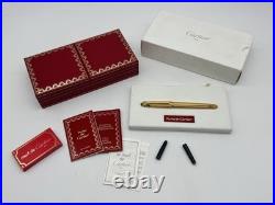 Pasha De Cartier 1989 Vintage 18k Gold Nib Fountain Pen New 100% Genuine Rare
