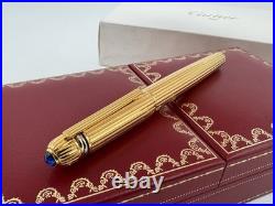 Pasha De Cartier 1989 Vintage 18k Gold Nib Fountain Pen New 100% Genuine Rare