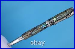 Paua Abalone Shell Rare Artisan Venus Rollerball Pen in Palladium/Glass Crystals Paua Abalone Shell Rare Artisan Venus Rollerball Pen in Palladium/Glass Crystals