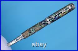 Paua Abalone Shell Rare Artisan Venus Rollerball Pen in Palladium/Glass Crystals Paua Abalone Shell Rare Artisan Venus Rollerball Pen in Palladium/Glass Crystals