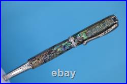 Paua Abalone Shell Rare Artisan Venus Rollerball Pen in Palladium/Glass Crystals Paua Abalone Shell Rare Artisan Venus Rollerball Pen in Palladium/Glass Crystals