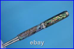 Paua Abalone Shell Rare Artisan Venus Rollerball Pen in Palladium/Glass Crystals Paua Abalone Shell Rare Artisan Venus Rollerball Pen in Palladium/Glass Crystals