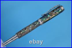 Paua Abalone Shell Rare Artisan Venus Rollerball Pen in Palladium/Glass Crystals Paua Abalone Shell Rare Artisan Venus Rollerball Pen in Palladium/Glass Crystals