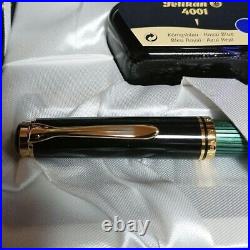 Pelican Wannian Pen M800 Souverene Green Stripe Nib 18K Brouad New Rare