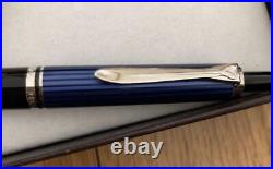 Pelican ballpoint pen Pelikan Souverene blue striped silver trim new rare