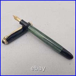 Pelikan 400NN Piston Fountain Pen 14k F Flex Nib in Croco Case Rare Vintage