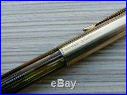 Pelikan 500 NN Rolled Gold Fountain Pen 14k EF Nib Excellent and Rare 1950s
