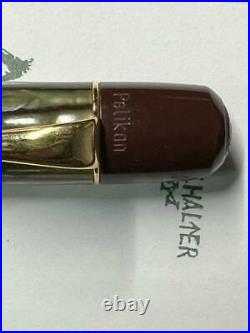 Pelikan Fountain Pen M101N Shell Brown Nib Gold 14K Broad-Broad Rare MINT