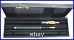 Pelikan Fountain Pen P381 Marble Green 14Kt Gold Med Pt Very Rare New In Box