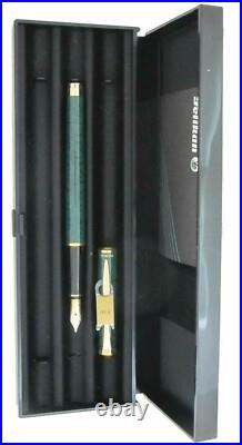 Pelikan Fountain Pen P381 Marble Green 14Kt Gold Med Pt Very Rare New In Box
