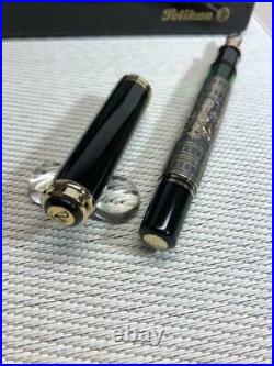 Pelikan Fountain Pen Rare #900 toledo EN Stamp Hallmark Nib Gold 18K Fine