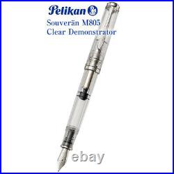 Pelikan M805 Demonstrator SOUVERAN Fountain Pen Nib Size F Japan Import Rare NEW