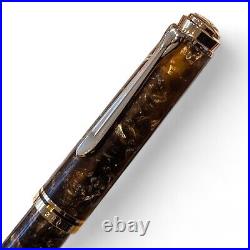 Pelikan Souveran M800 Renaissance Brown 18C Fountain Pen M Nib Boxed Rare