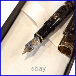 Pelikan Souveran M800 Renaissance Brown 18C Fountain Pen M Nib Boxed Rare