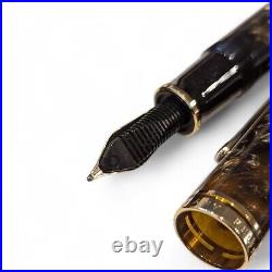 Pelikan Souveran M800 Renaissance Brown 18C Fountain Pen M Nib Boxed Rare