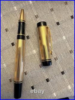 Penna Parker Duofold Godron 23k Gold plated rollerball NOS -mint- Rare One Pen