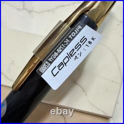 Pilot Capless Decimo Black Marble 18K Fountain Pen F Nib Unused Rare